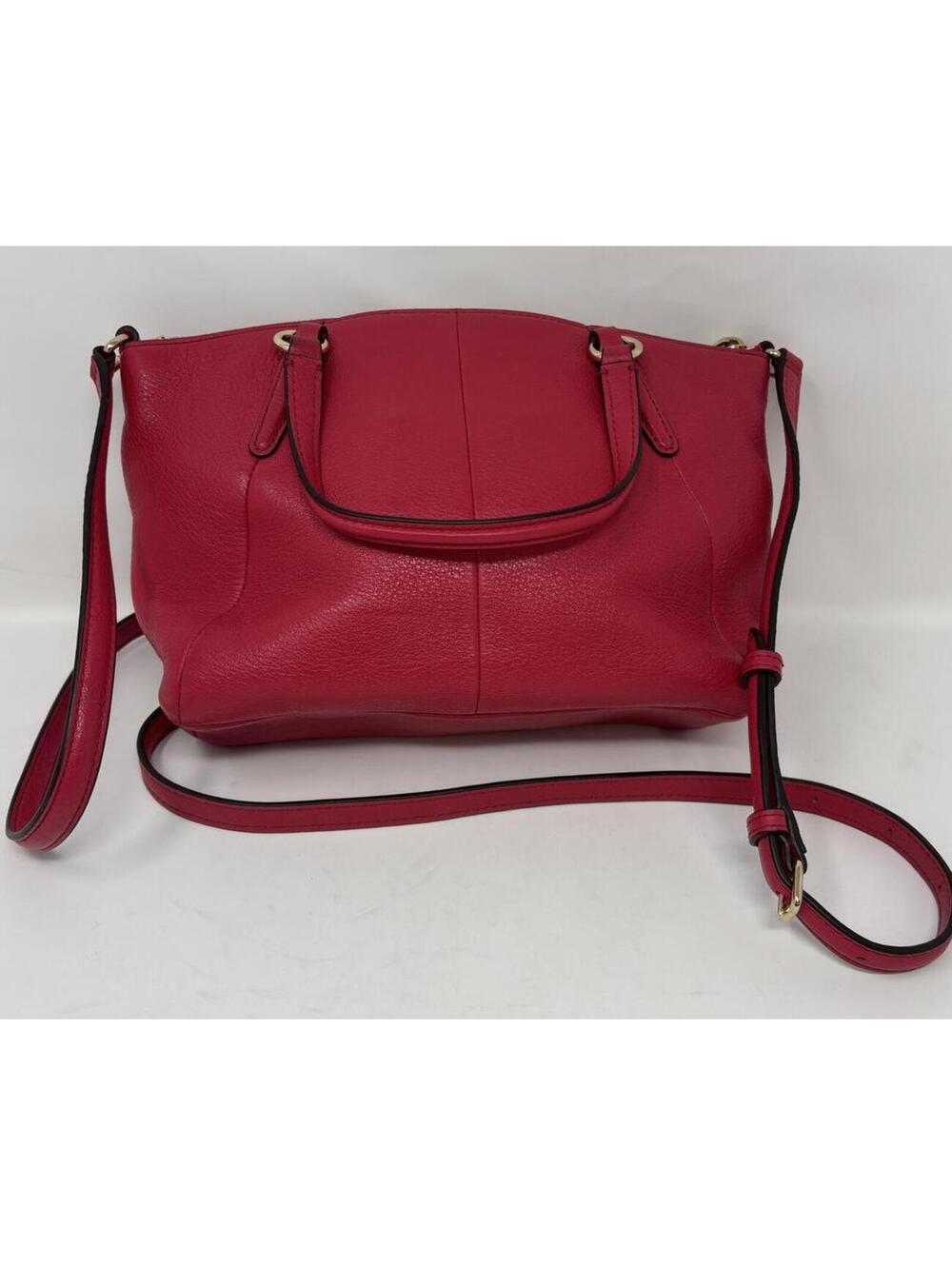 Coach Kelsey Hot Pink Leather Satchel & Shoulder Bag Crossbody Purse - Picture 2 of 8